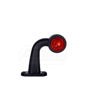 Lampa obrysowa biało-czerwona na wysięgniku krótkim łamanym