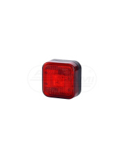 Lampa obrysowa kwadratowa z odblaskiem diodowa Czerwona 12/24