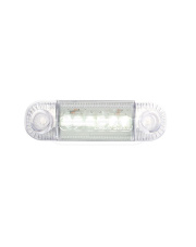Lampa obrysowa przednia, jednofunkcyjna, 12V-24V + przewody 22cm LgY-S 0,75mm2, diody
