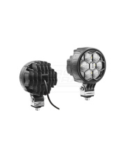 Lampa robocza LEDF fi117-50° 3000lm 12/24V (Cz+)+kratka,przew.0.5m,