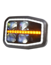 Lampa zesp.przednia pozioma lewa W188 (drogowa, mijania, pozycyjna, kier.jazdy i DRL) długi zawias