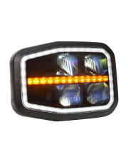 Lampa zesp.przednia pozioma prawa W188 (drogowa,mijania,pozycyjna,kier.jazdy i DRL) długi zawias