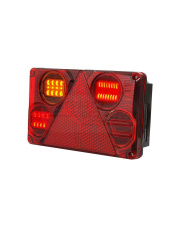 Lampa zespolona tylna lewa, 12V-24V + przewody 195cm YLY-S 5x0,75mm2, diody