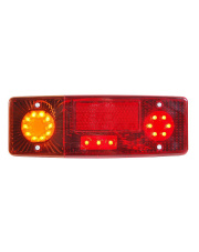 Lampa zespolona tylna lewa, 12V-24V + przewody 200cm YLY-S 4x0,75mm2, diody