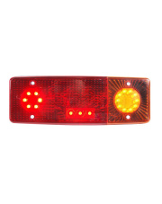 Lampa zespolona tylna prawa, 12V-24V + przewody 200cm YLY-S 4x0,75mm2, diody