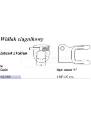 Widłak z kołkiem AW35 1 3/4