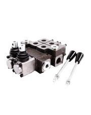 Rozdzielacz hydrauliczny 2-sekcyjny max przepływ 40l z zatrzaskiem