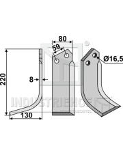 NÓŻ DO GLEBOGRYZARKI RABE 84151402 LEWY